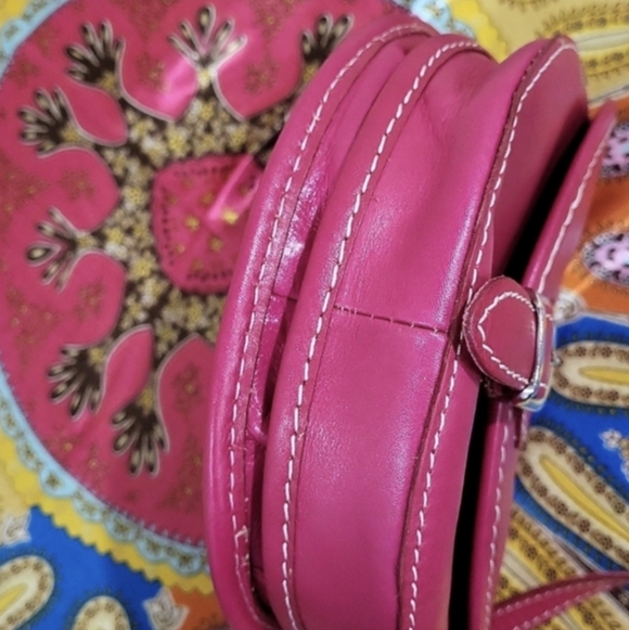 Pink Leather Crossbody Mini Bag - Picture 12 of 14